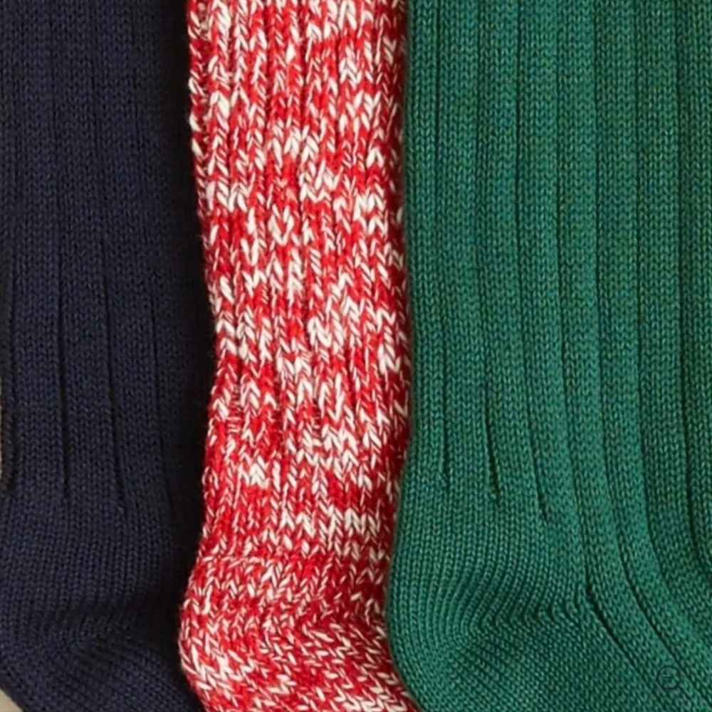 J.Crew Lodge socks three-pack - Cotton Blend O/S BNWT SO $90*